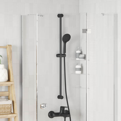 Supporto per Testa di Doccia Nero 101 cm Acciaio Inox