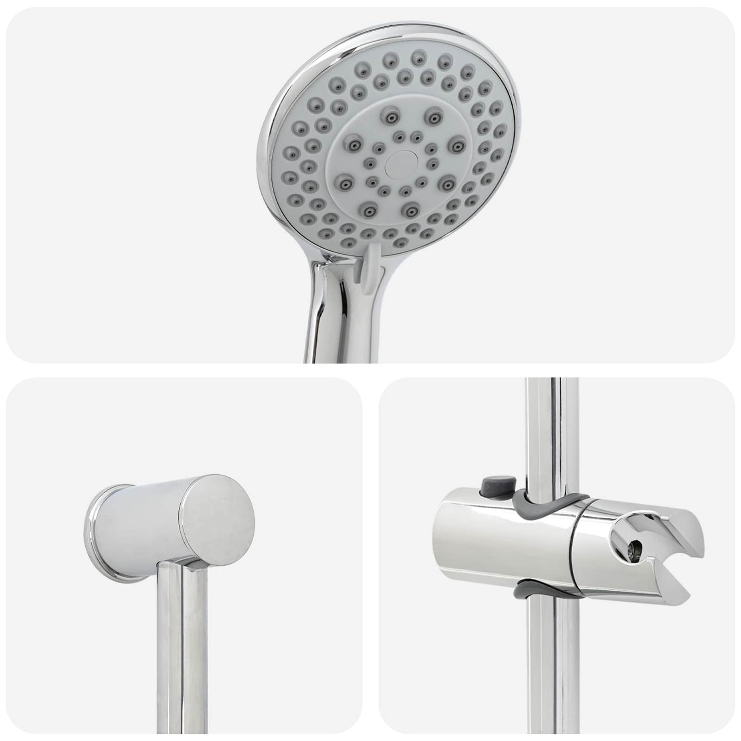 Set di Sistema Doccia Cromato 101 cm Acciaio Inox | homemem39