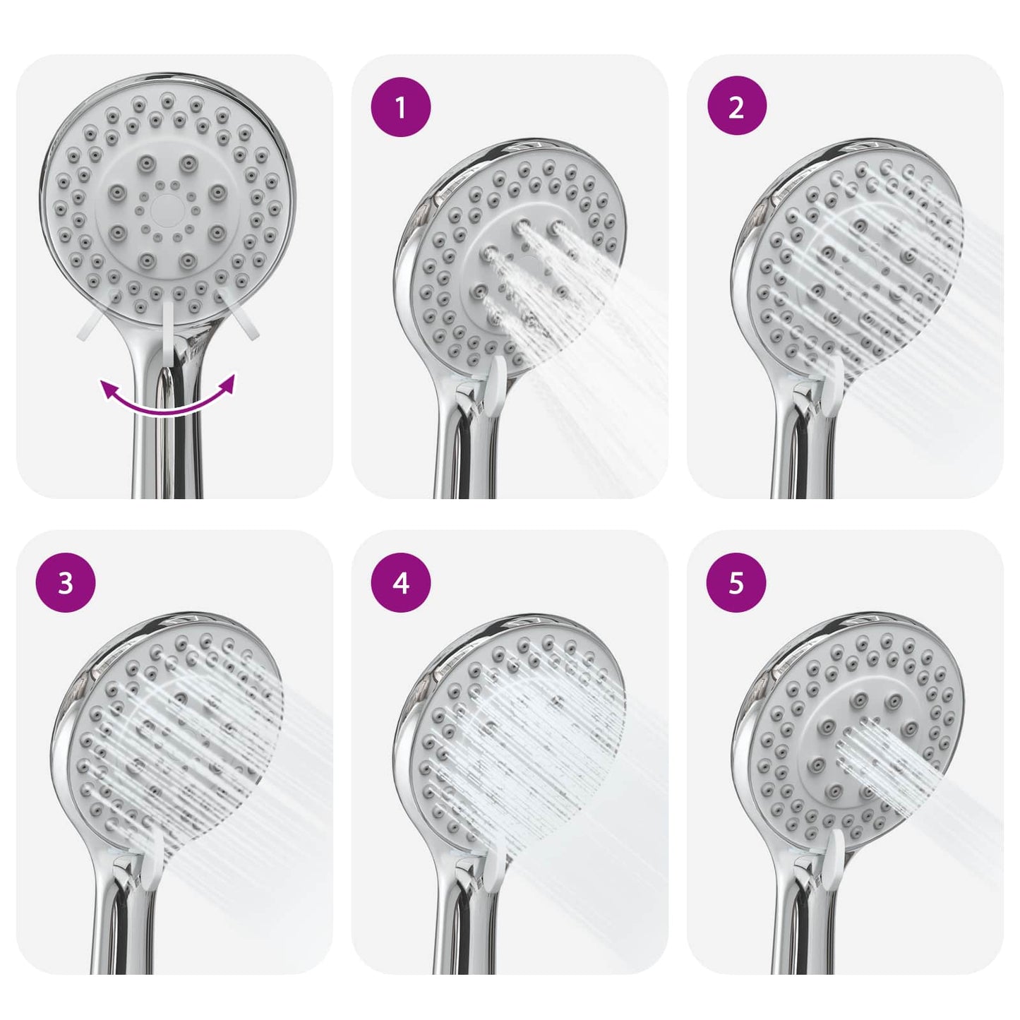 Set di Sistema Doccia Cromato 101 cm Acciaio Inox | homemem39