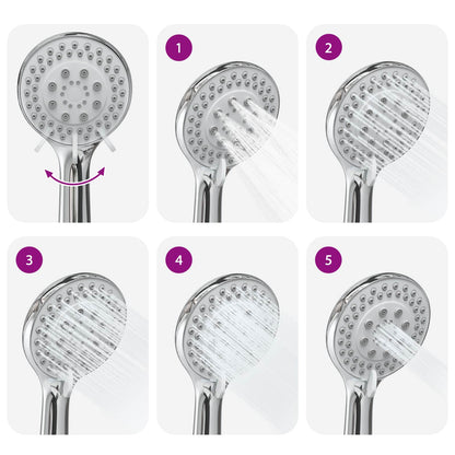 Set di Sistema Doccia Cromato 101 cm Acciaio Inox | homemem39