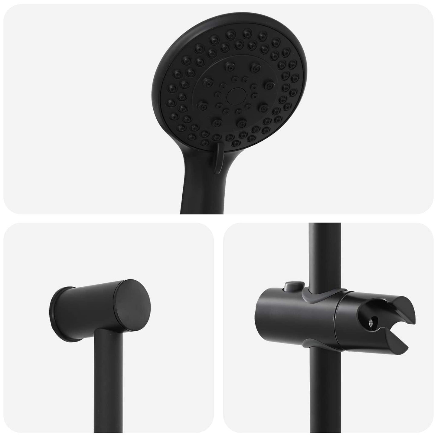 Set di Sistema Doccia Nero 101 cm Acciaio Inox | homemem39