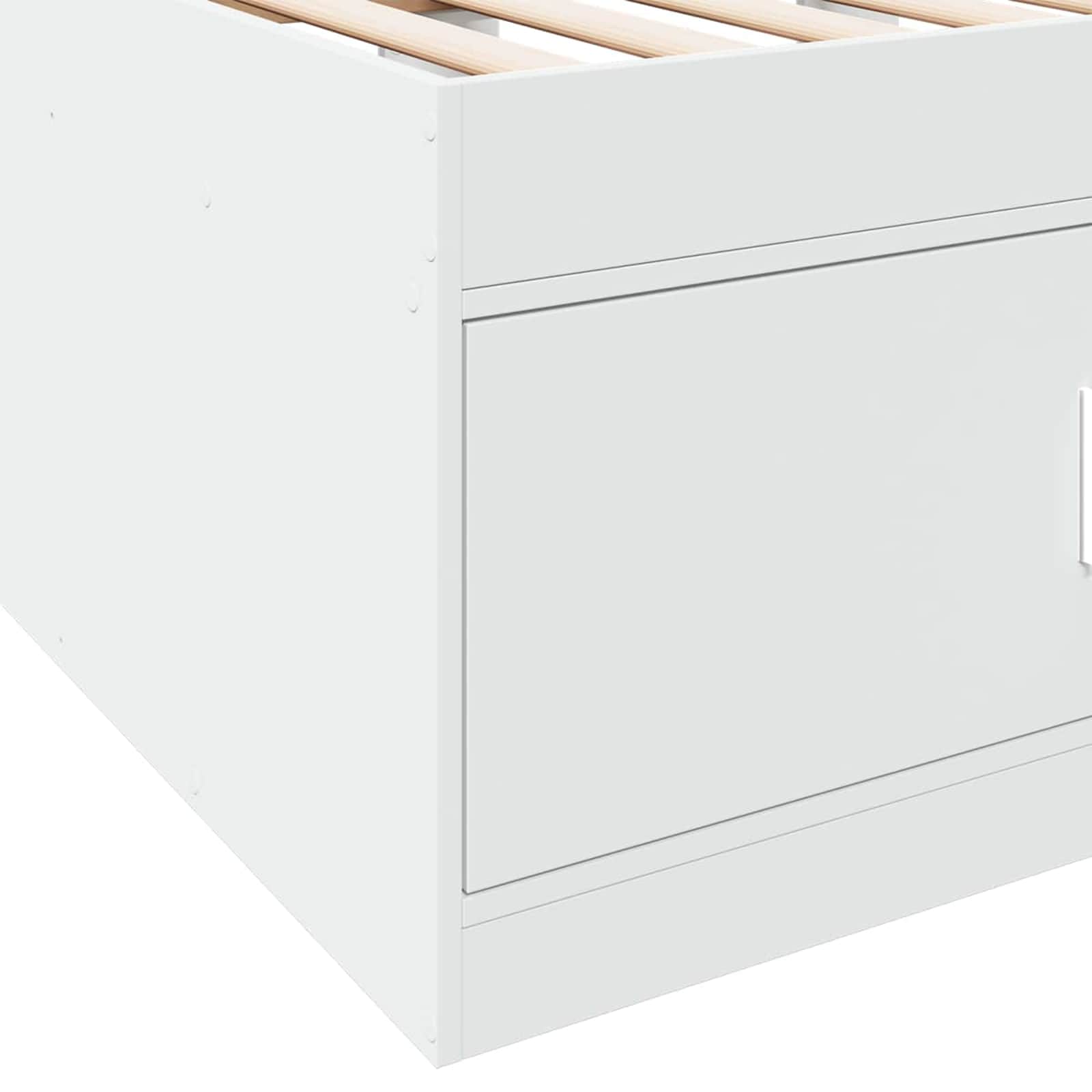 Telaio del letto con storage con cassetto Bianco 80 x 200 cm | homemem39