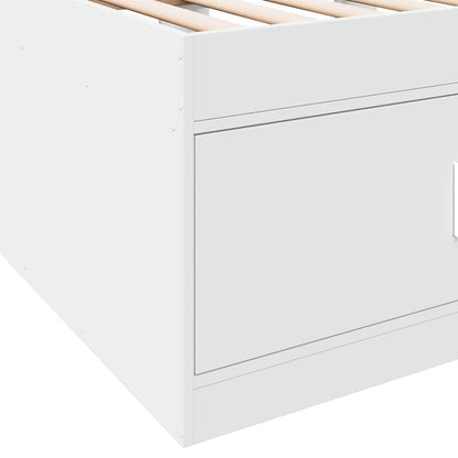 Telaio del letto con storage con cassetto Bianco 80 x 200 cm | homemem39