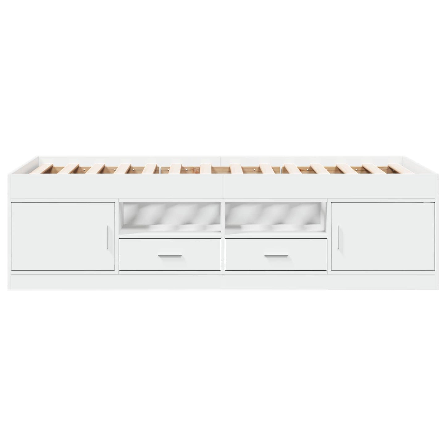 Telaio del letto con storage con cassetto Bianco 80 x 200 cm | homemem39