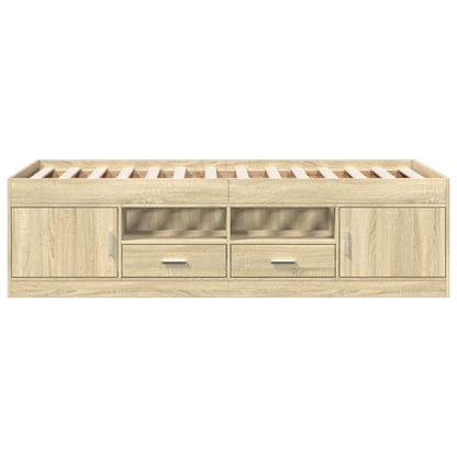 Telaio del letto con storage Rovere Sonoma 80 x 200 cm | homemem39