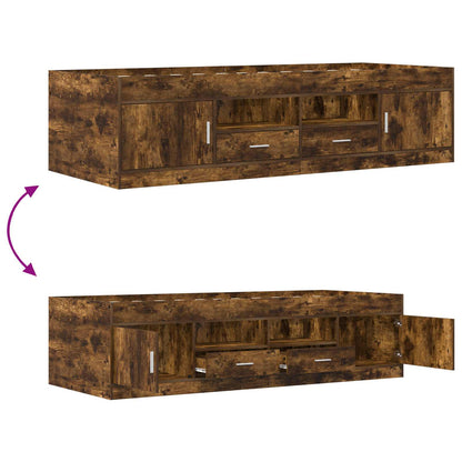 Telaio del letto con storage con porta Rovere Fumo 80 x 200 cm | homemem39