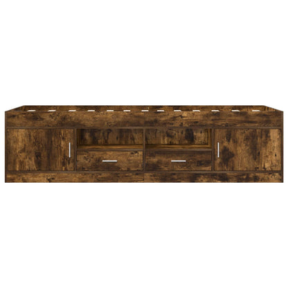 Telaio del letto con storage con porta Rovere Fumo 80 x 200 cm | homemem39