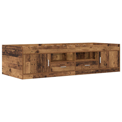 Telaio del letto con storage con porta Legno antico 80 x 200 cm | homemem39