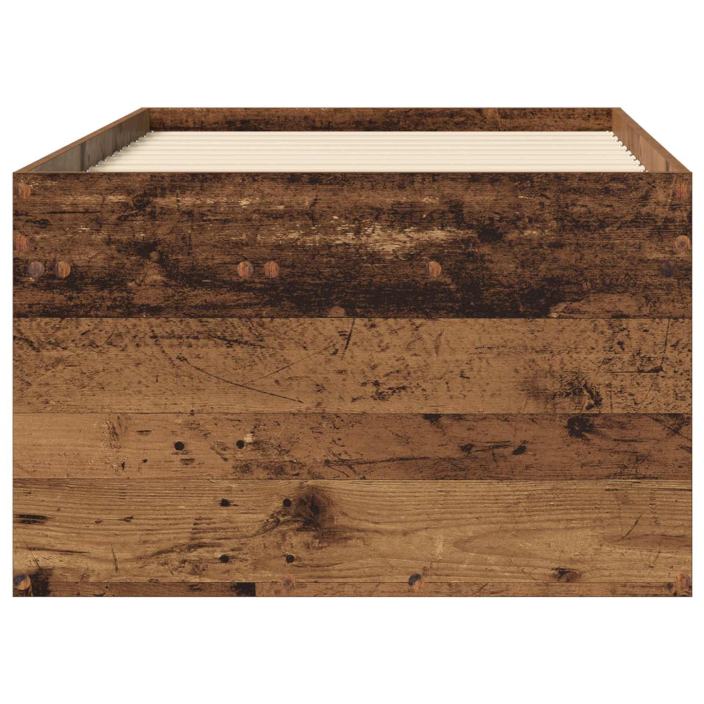 Telaio del letto con storage con porta Legno antico 80 x 200 cm | homemem39