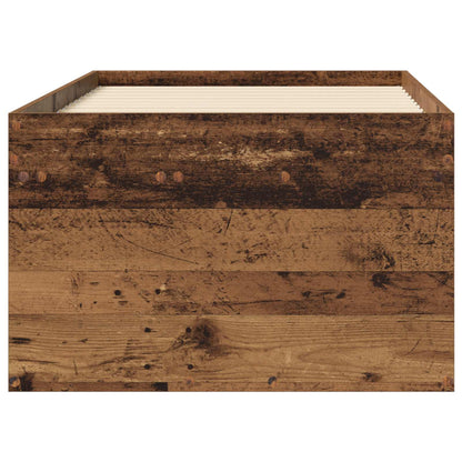 Telaio del letto con storage con porta Legno antico 80 x 200 cm | homemem39