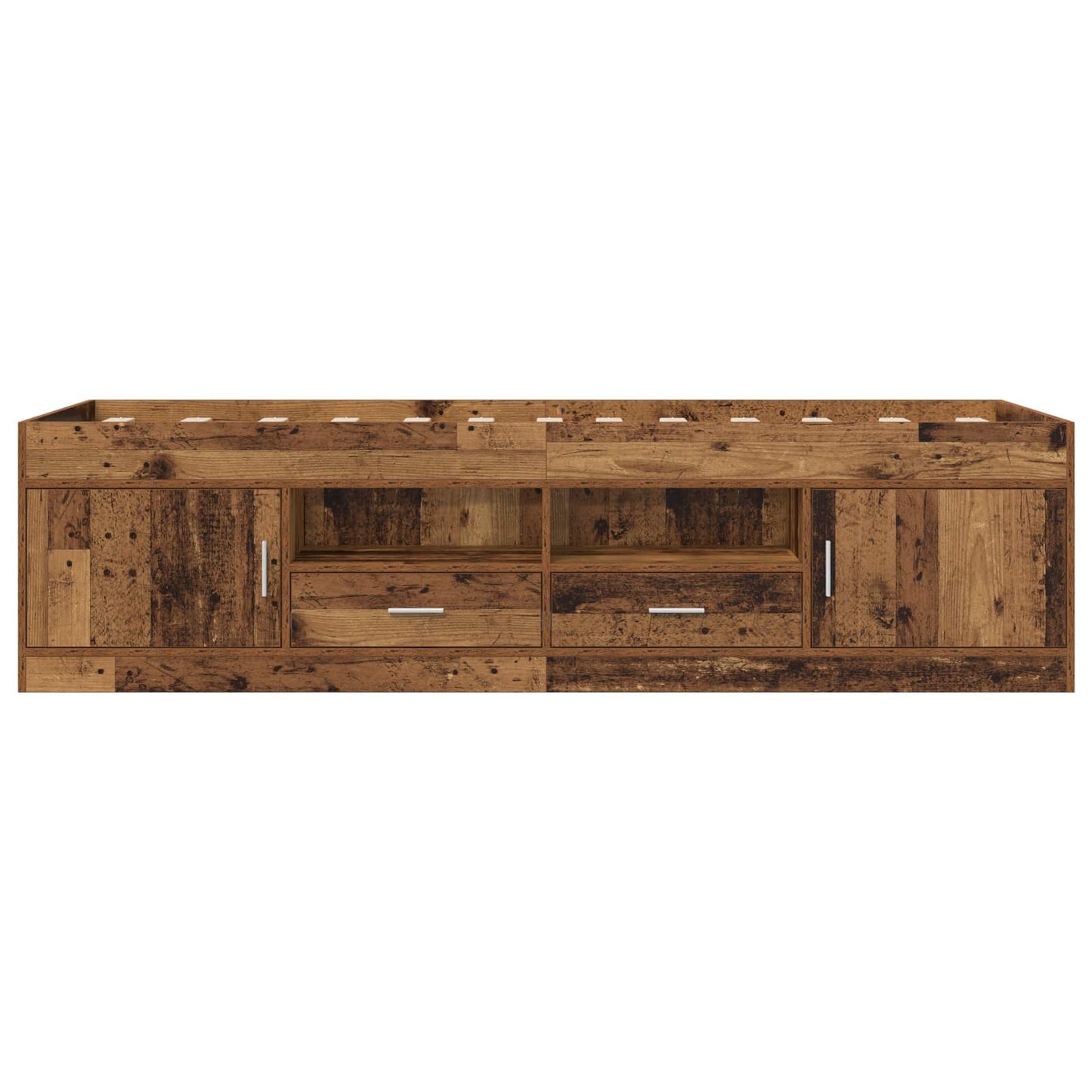 Telaio del letto con storage con porta Legno antico 80 x 200 cm | homemem39