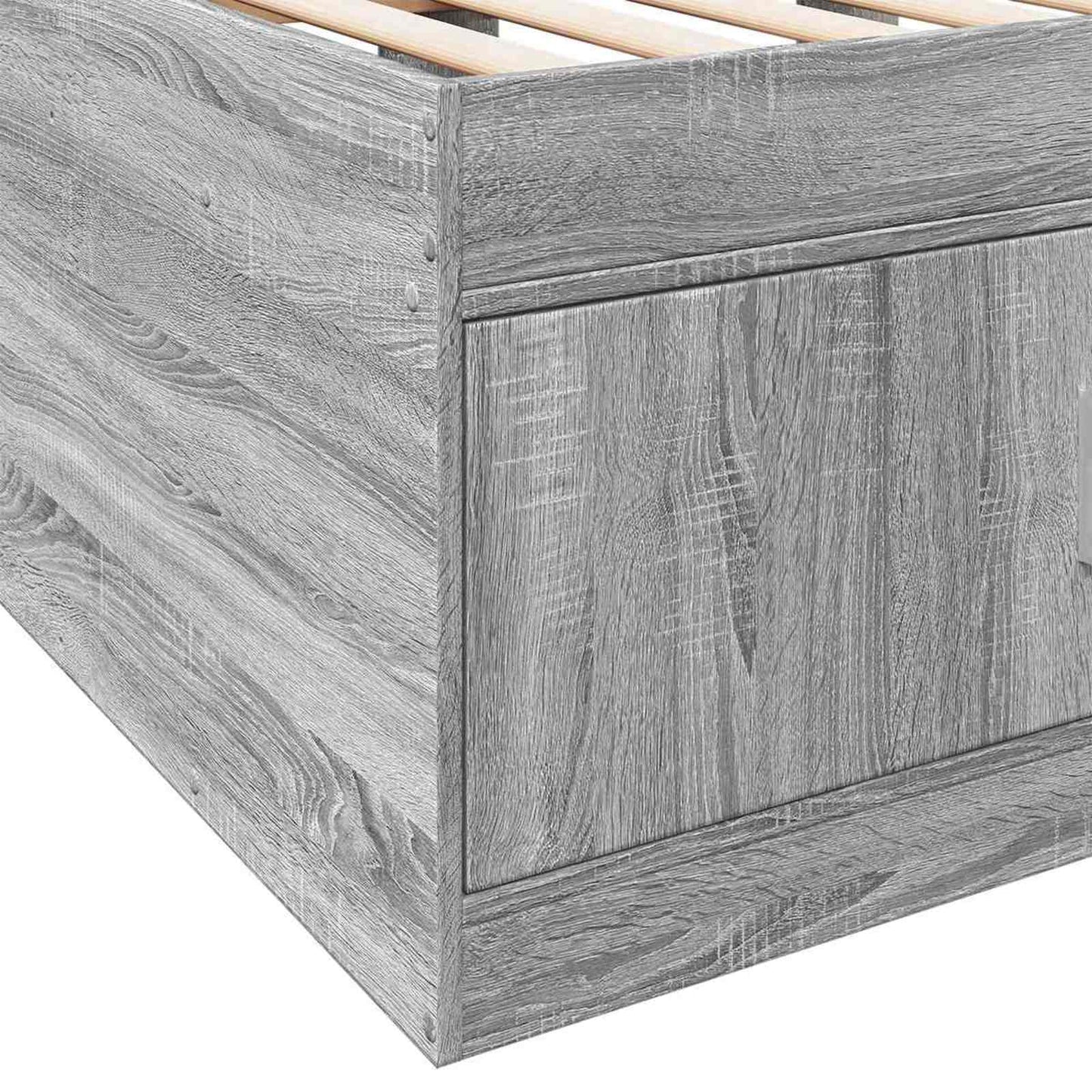 Telaio del letto con storage Sonoma grigio 80 x 200 cm | homemem39