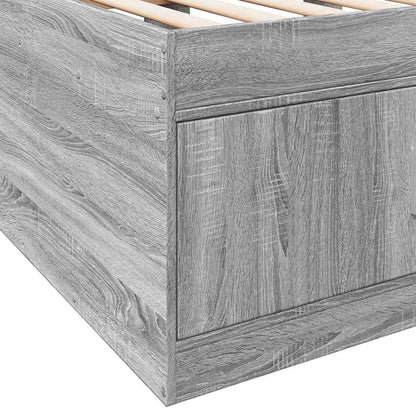 Telaio del letto con storage Sonoma grigio 80 x 200 cm | homemem39