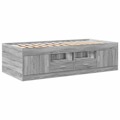 Telaio del letto con storage Sonoma grigio 80 x 200 cm | homemem39