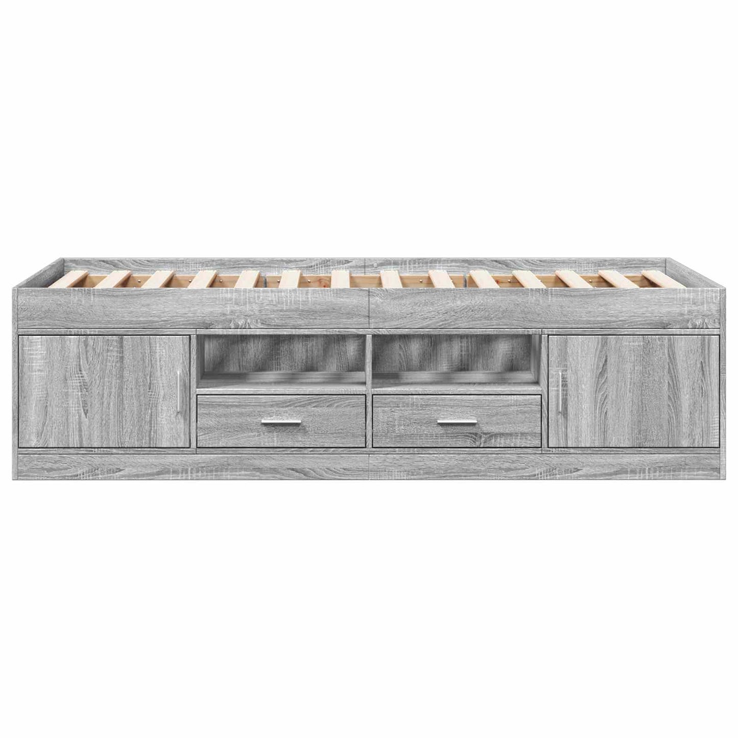 Telaio del letto con storage Sonoma grigio 80 x 200 cm | homemem39