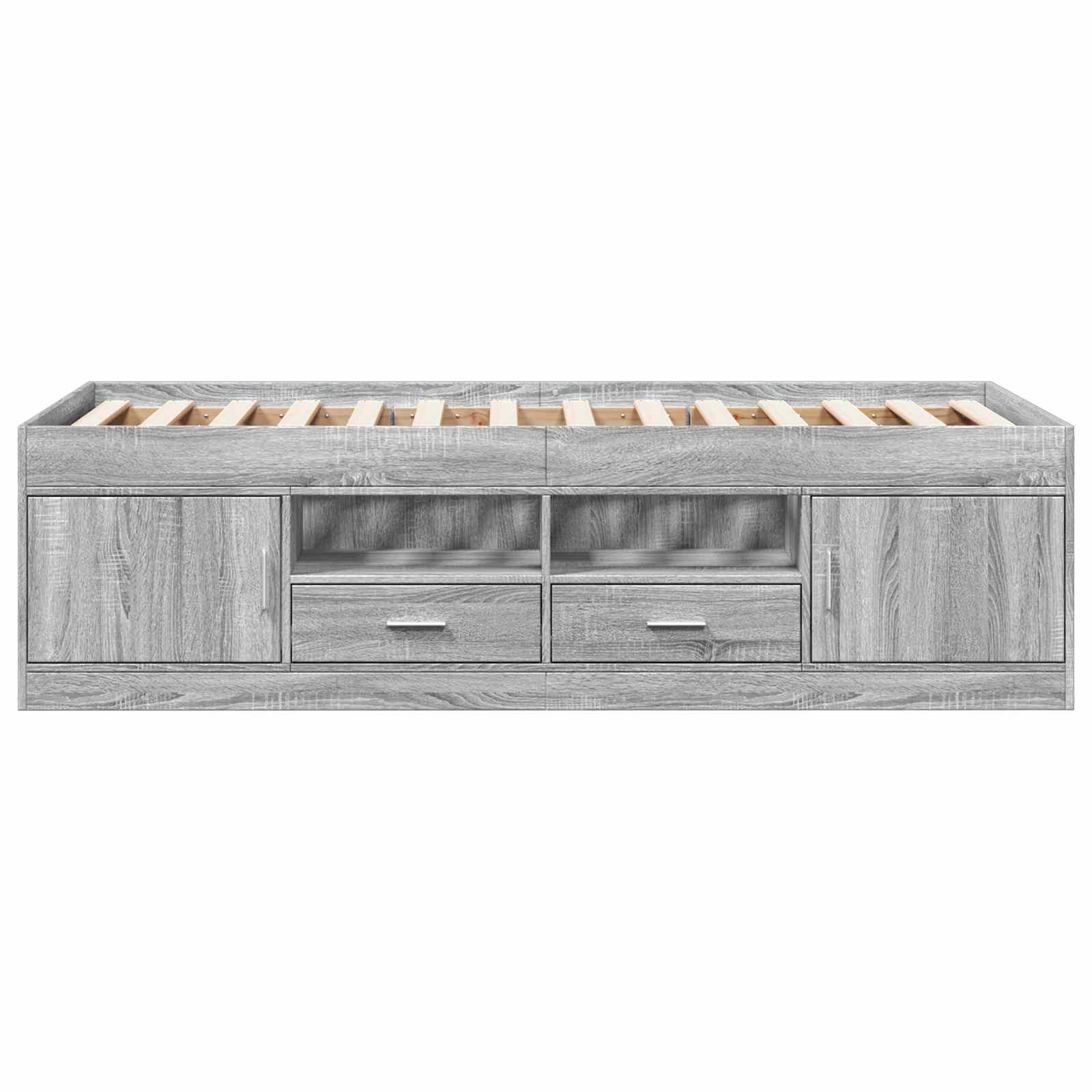 Telaio del letto con storage Sonoma grigio 80 x 200 cm | homemem39