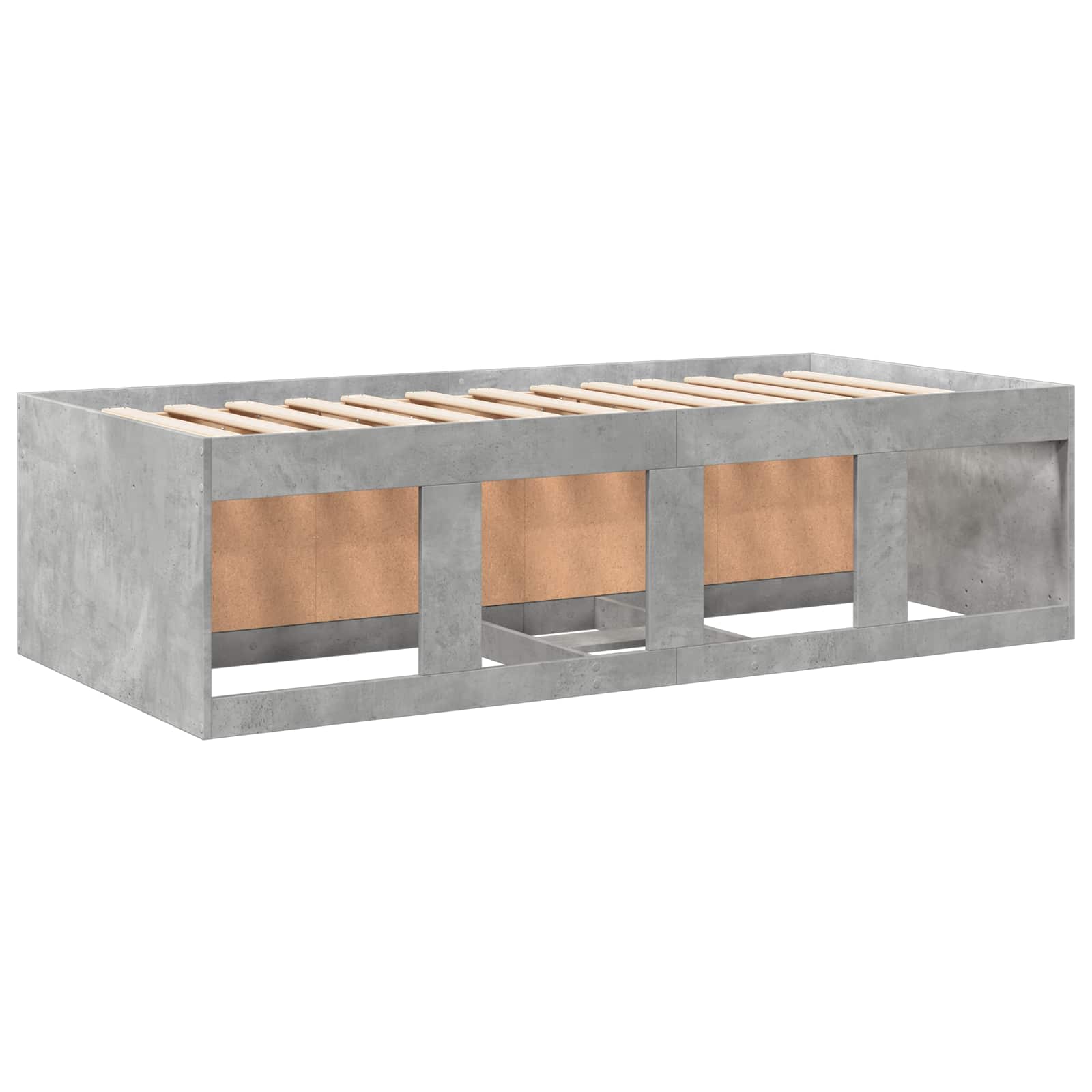 Telaio del letto con storage Grigio Cemento 80 x 200 cm | homemem39