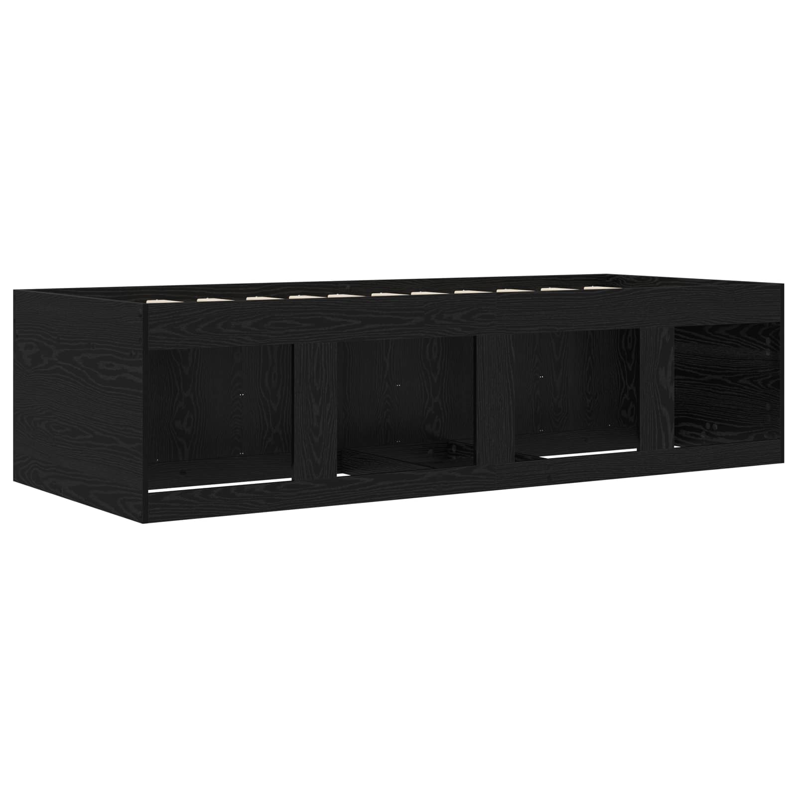 Telaio del letto con storage con porta Rovere Nero 80 x 200 cm | homemem39