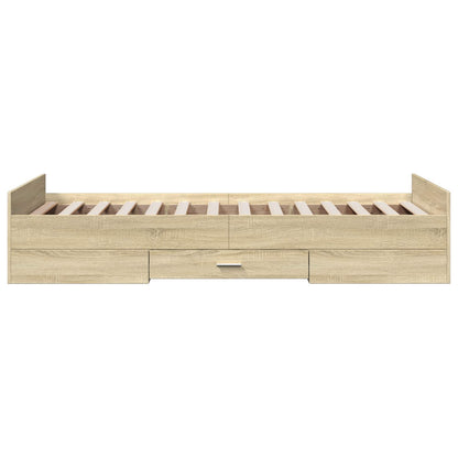 Telaio del letto con storage Rovere Sonoma 80 x 200 cm | homemem39