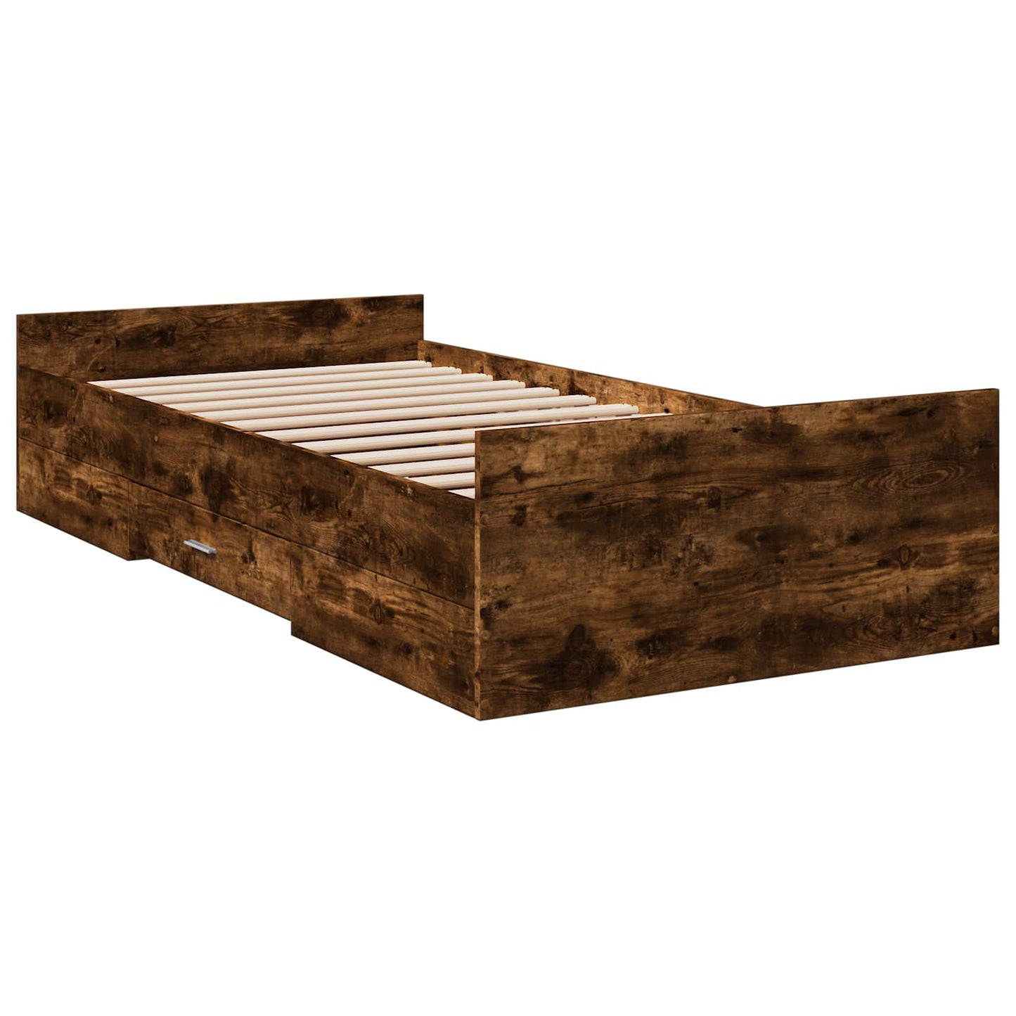 Telaio del letto con storage Rovere Fumo 80 x 200 cm