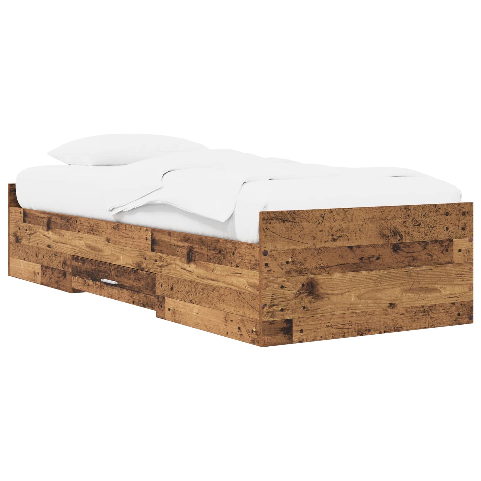 Telaio del letto con storage Legno antico 80 x 200 cm | homemem39