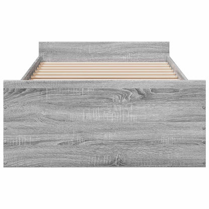 Telaio del letto con storage Sonoma grigio 80 x 200 cm | homemem39