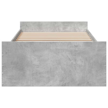 Telaio del letto con storage Grigio Cemento 80 x 200 cm | homemem39