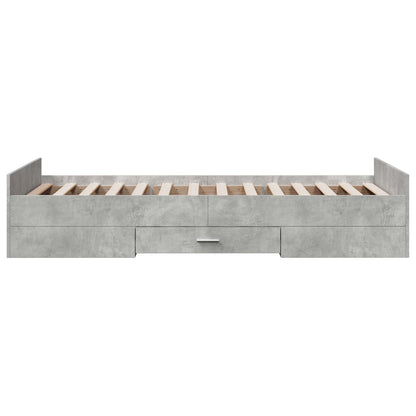 Telaio del letto con storage Grigio Cemento 80 x 200 cm | homemem39