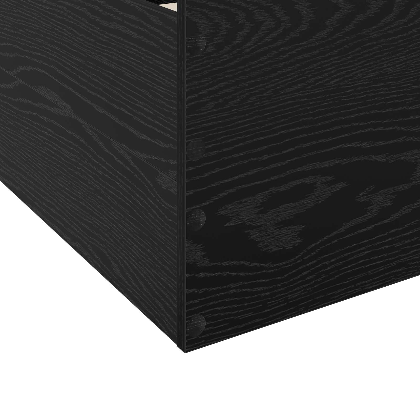 Telaio del letto con storage Rovere Nero 80 x 200 cm | homemem39