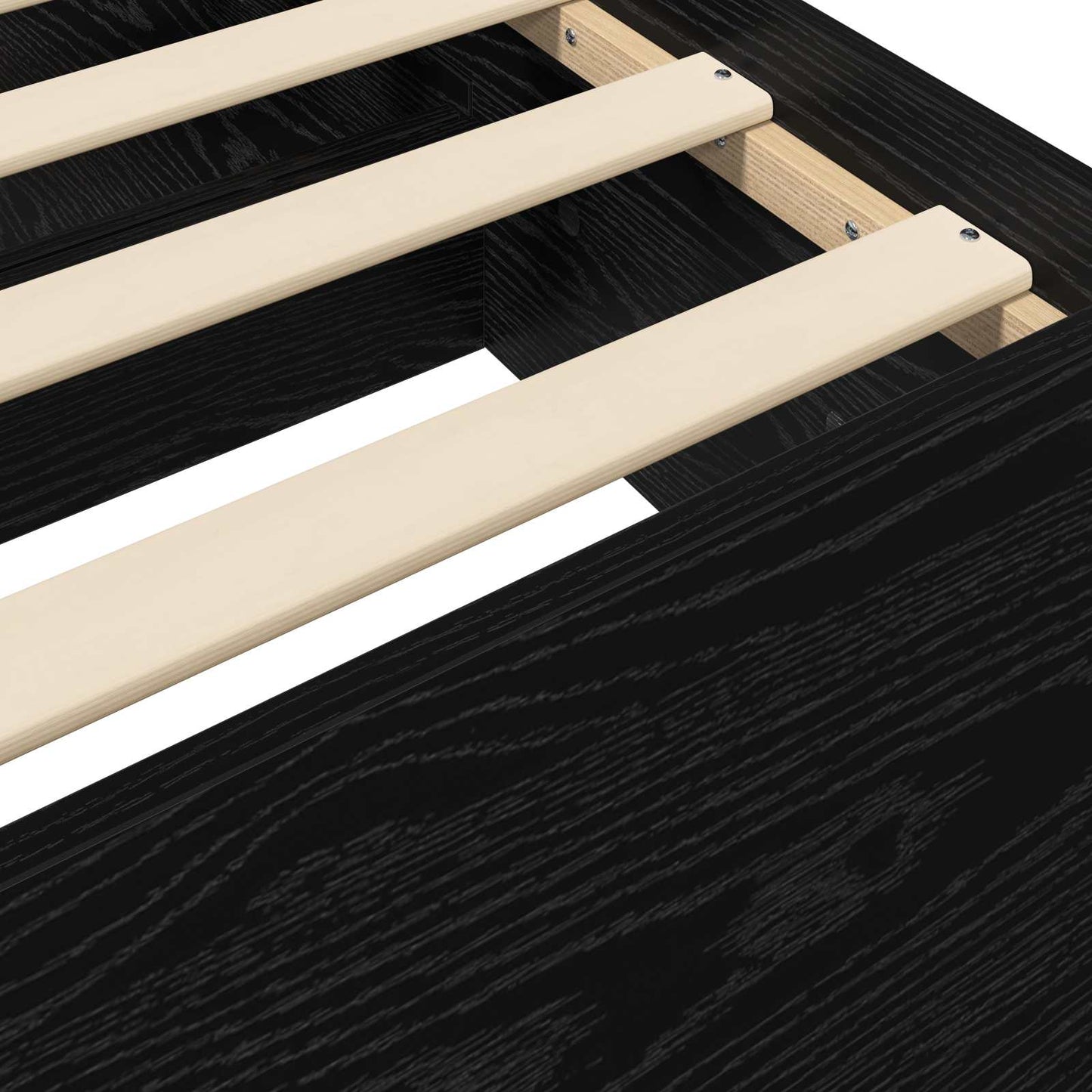 Telaio del letto con storage Rovere Nero 80 x 200 cm | homemem39