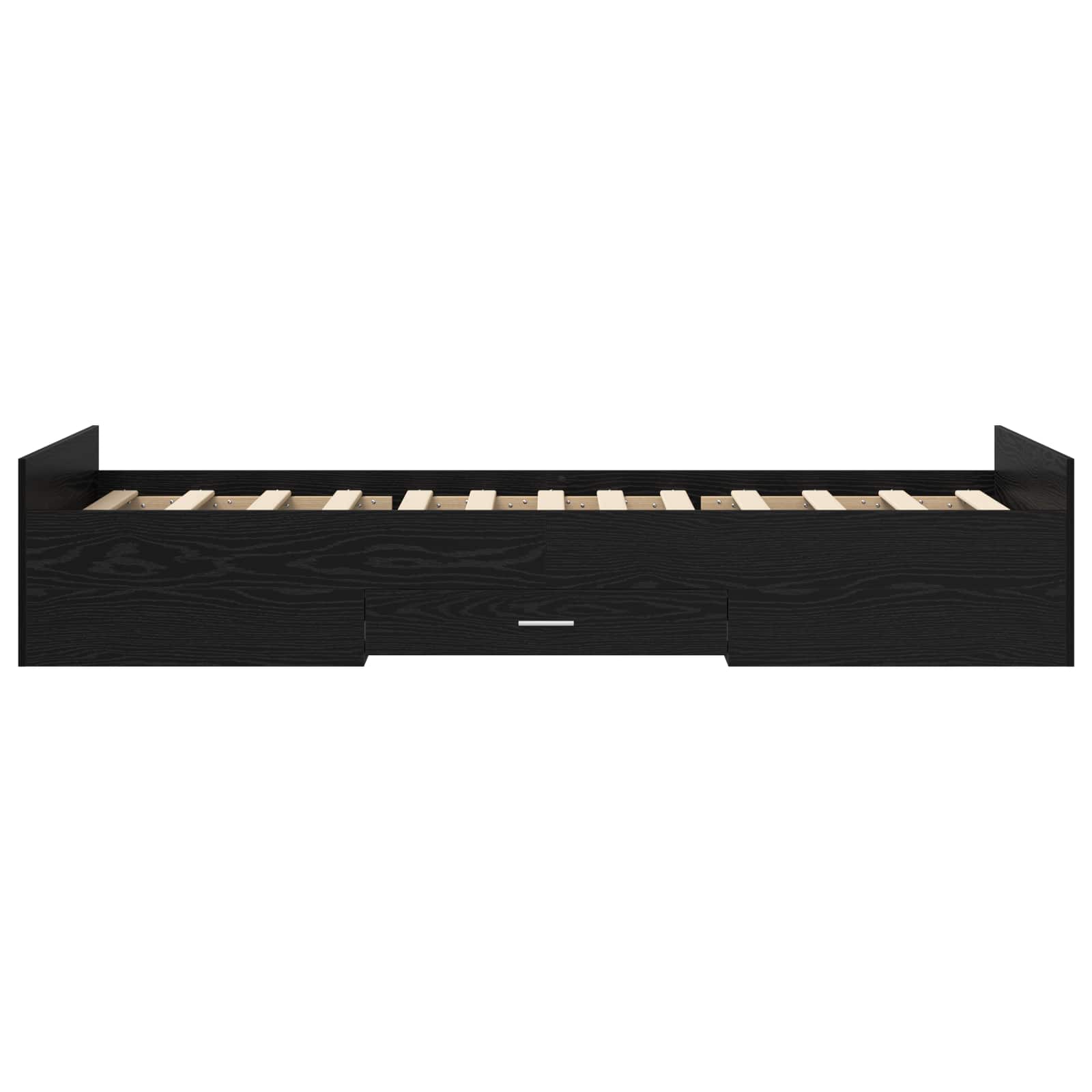 Telaio del letto con storage Rovere Nero 80 x 200 cm | homemem39