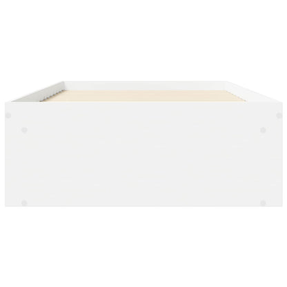Telaio del letto con storage con lo scaffale Bianco 80 x 200 cm | homemem39