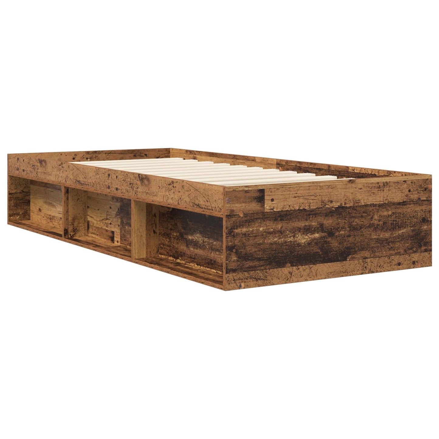 Telaio del letto con storage Legno antico 80 x 200 cm | homemem39