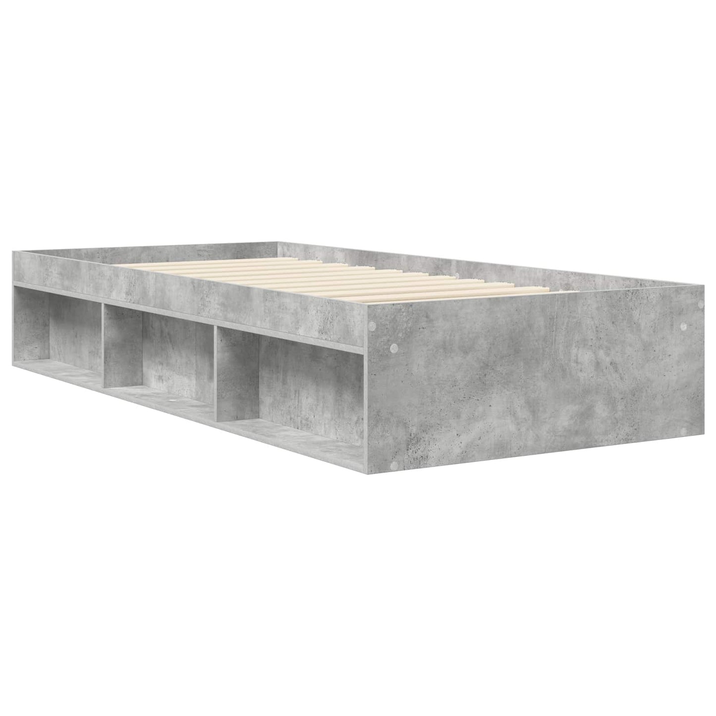 Telaio del letto con storage Grigio Cemento 80 x 200 cm