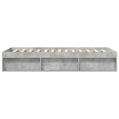 Telaio del letto con storage Grigio Cemento 80 x 200 cm | homemem39