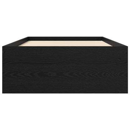 Telaio del letto con storage Rovere Nero 80 x 200 cm