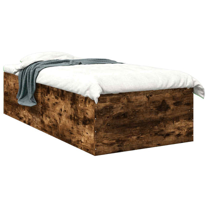 Struttura letto a pavimento Rovere Fumo 80 x 200 cm | homemem39