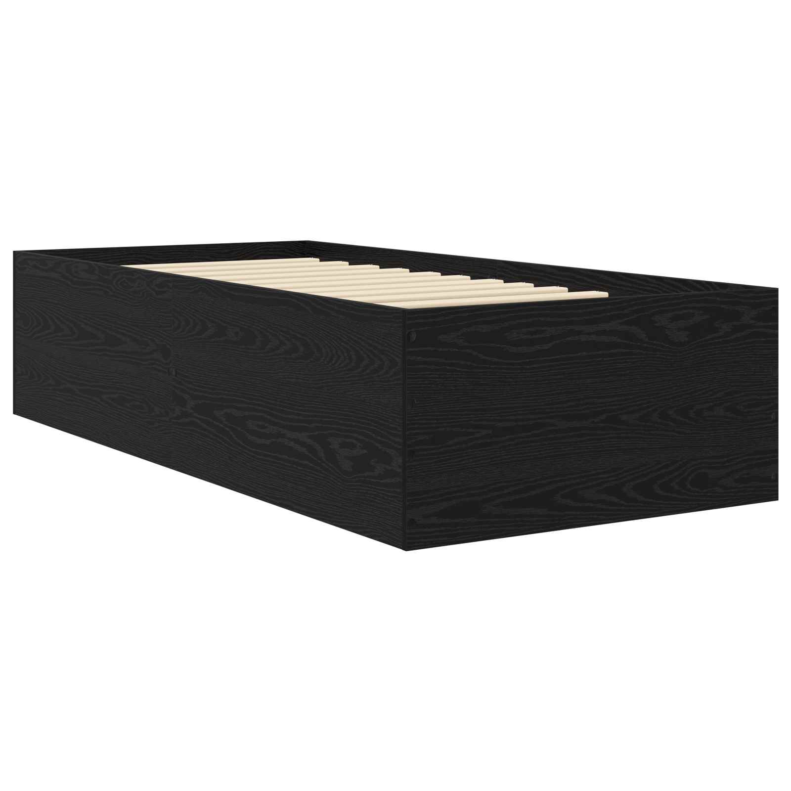 Struttura letto a pavimento Rovere Nero 80 x 200 cm | homemem39