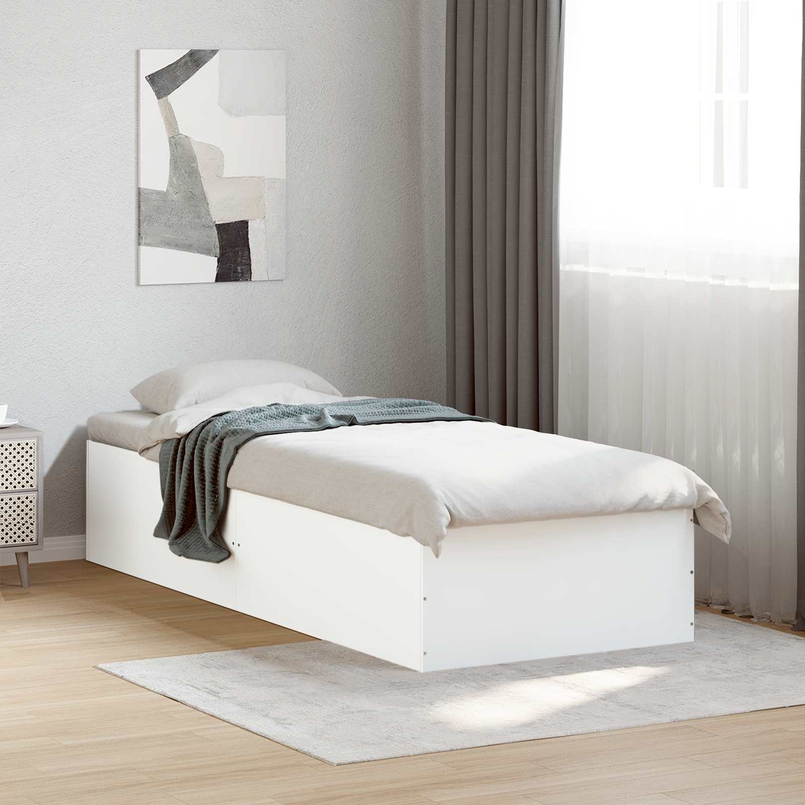 Struttura letto a pavimento Bianco 80 x 200 cm | homemem39