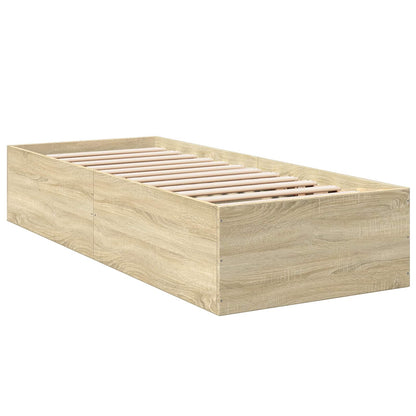 Struttura letto a pavimento Rovere Sonoma 80 x 200 cm | homemem39