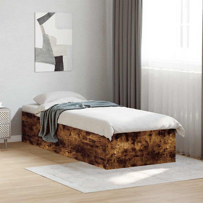 Struttura letto a pavimento Rovere Fumo 80 x 200 cm | homemem39
