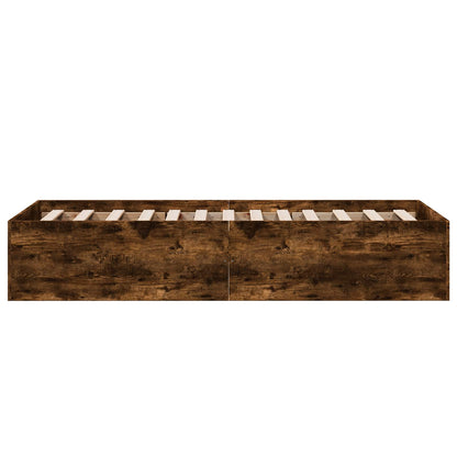 Struttura letto a pavimento Rovere Fumo 80 x 200 cm | homemem39