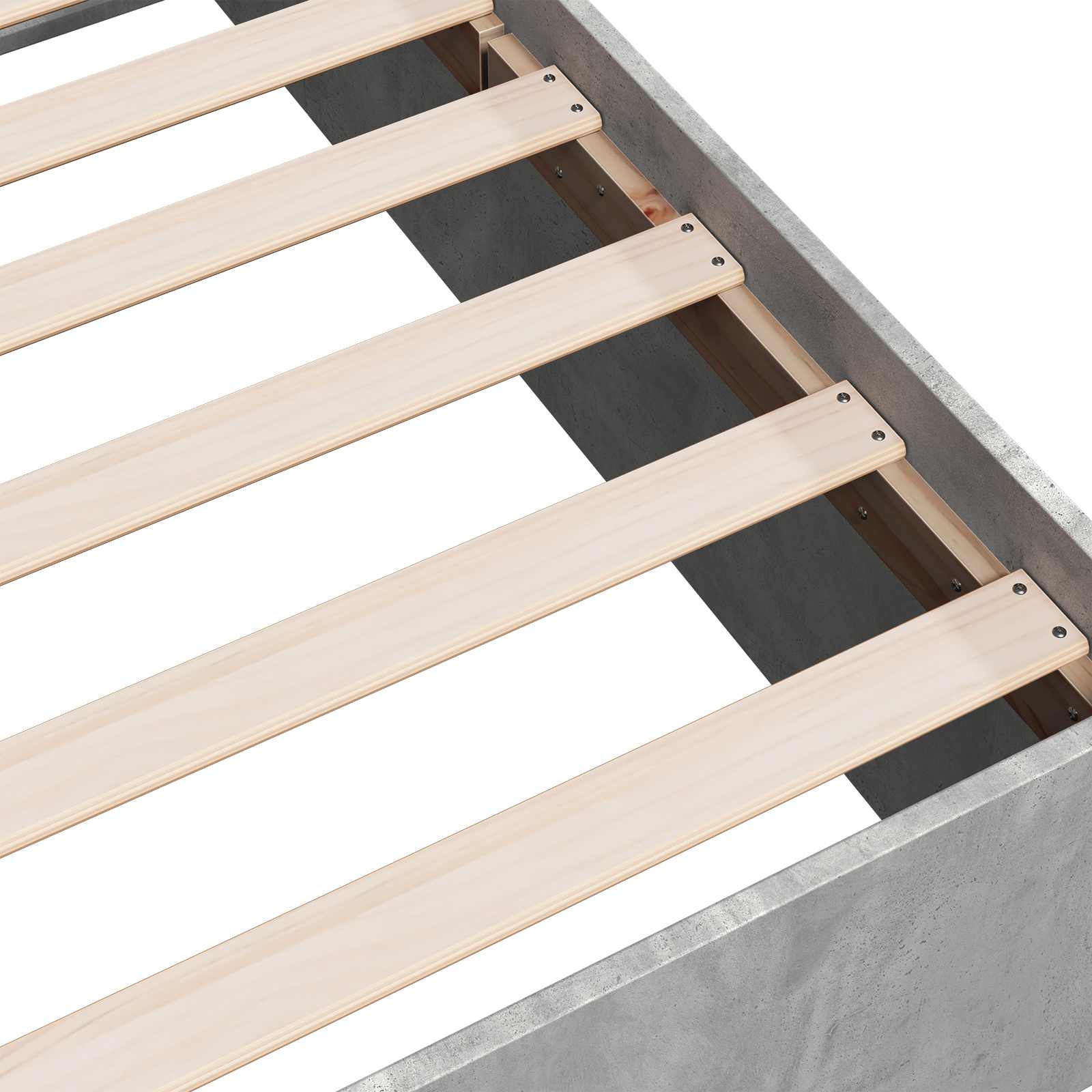 Struttura letto a pavimento Grigio Cemento 80 x 200 cm | homemem39
