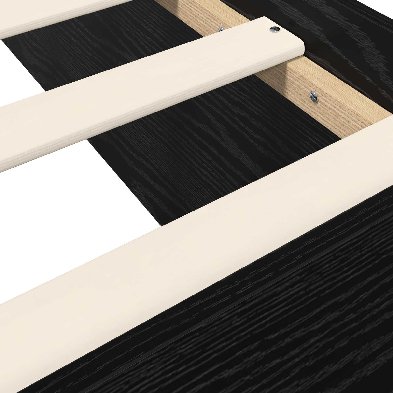 Struttura letto a pavimento Rovere Nero 80 x 200 cm | homemem39