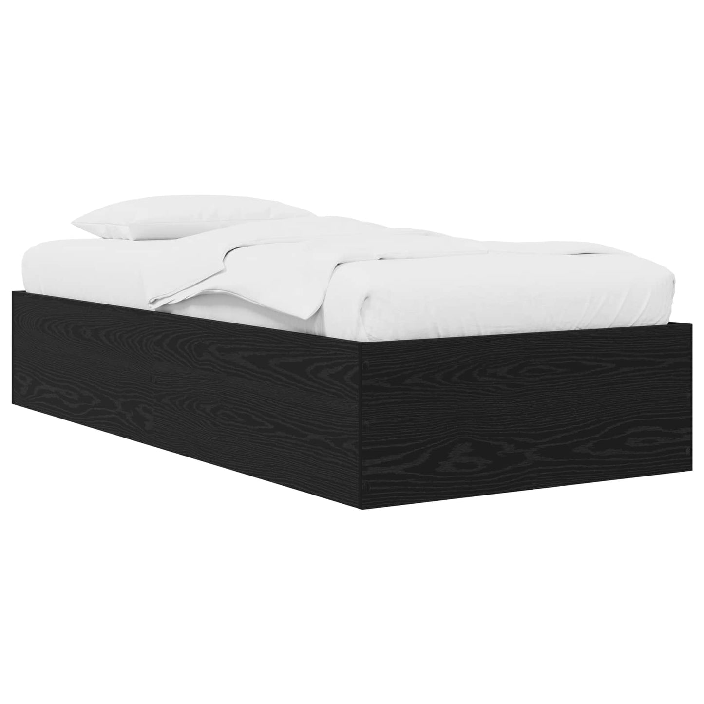Struttura letto a pavimento Rovere Nero 80 x 200 cm | homemem39