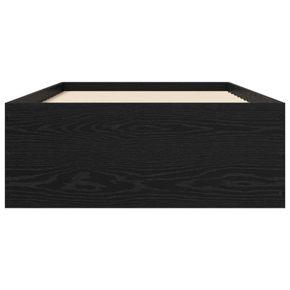 Struttura letto a pavimento Rovere Nero 80 x 200 cm | homemem39
