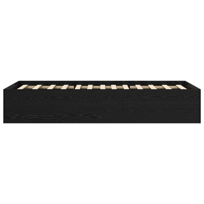 Struttura letto a pavimento Rovere Nero 80 x 200 cm | homemem39
