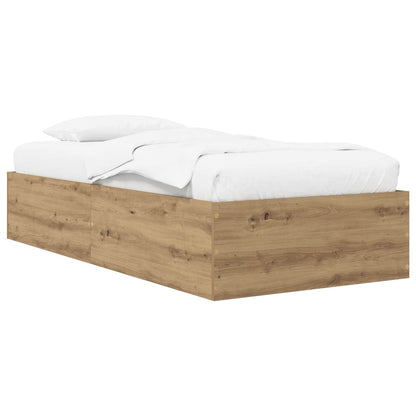 Struttura letto a pavimento Rovere Artigianale 80 x 200 cm | homemem39