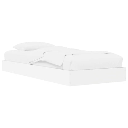 Telaio del letto con storage con lo scaffale Bianco 80 x 200 cm | homemem39