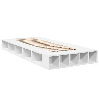 Telaio del letto con storage con lo scaffale Bianco 80 x 200 cm | homemem39